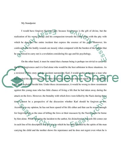 The Sunflower: On the Possibilities and Limits of Forgiveness