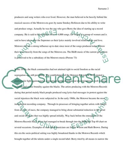 Influence of Motown Era on Music