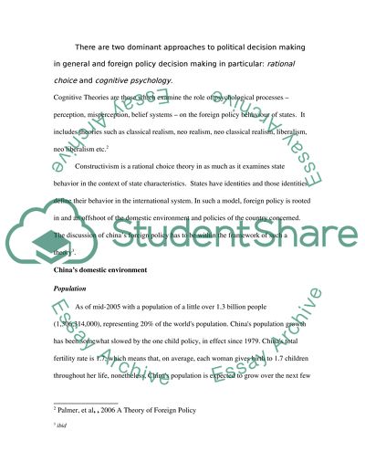 Foreign Policy of China