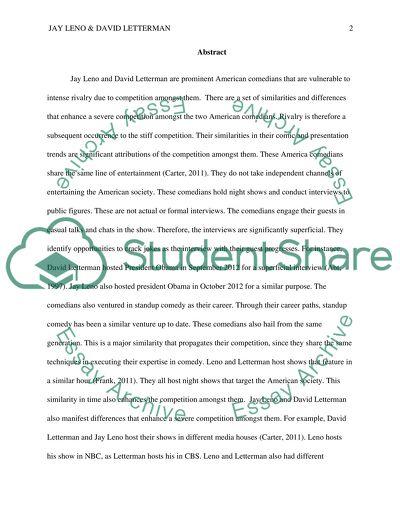 Similarities between Jay Leno and David Letterman