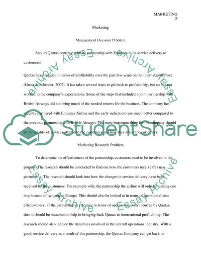 Should Qantas Continue with Its Partnership with Emirates in Its Service Delivery to Customers