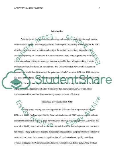 Activity Based Costing