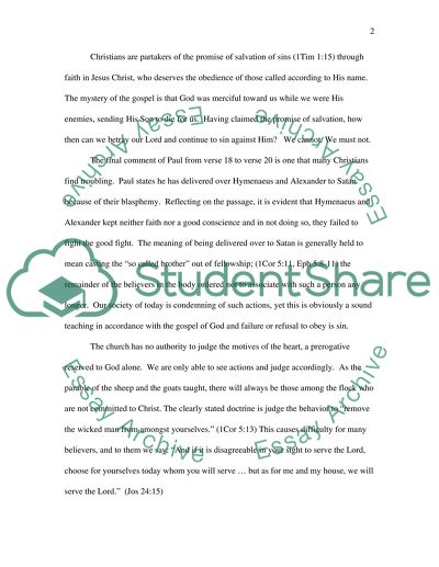 Meditations on Chapter 1 of 1 Timothy