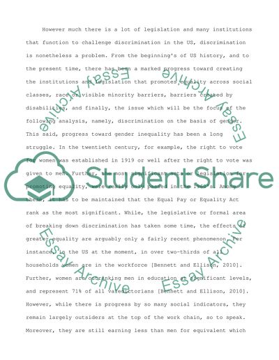 Issue of Gender Inequality From a Global Perspective