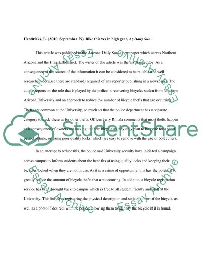 Bike Thieves at Arizona State University