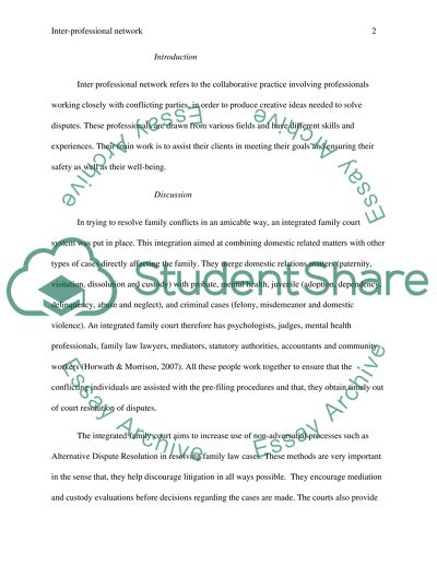 Interprofessional Network Psychology Research Paper