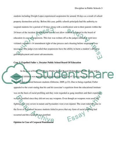 Discipline in the Public Schools