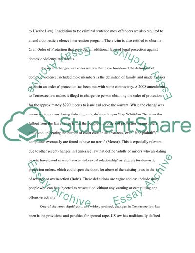 Domestic Abuse in Tennessee