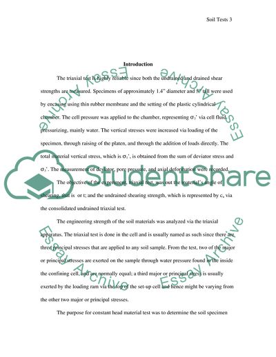 Importance of the Triaxial Experiment
