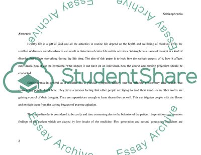 Prevalence and Characteristics of Schizophrenia