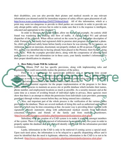 The Purpose of the Premise Alert Safety Program