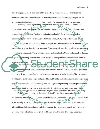 Government power and individual safety