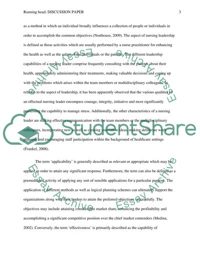 The Yellow Wallpaper Critical Essay Nursing Leadership Thesis Statement For Definition Essay also Synthesis Example Essay Nursing Leadership Essay Example Topics And Well Written Essays High School Vs College Essay