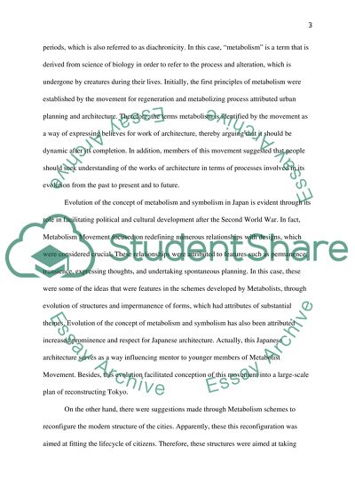 Discuss the Evolution of the Concept of Metabolism and Symbiosis in Post-War Japanese Architecture