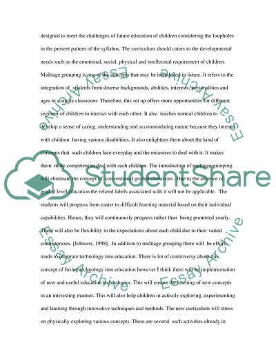 A Change in the Curriculum for Children with Moderate Disabilities