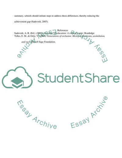 Do Student Backgrounds affect Schooling Outcomes