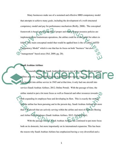 Human Resource Development of Professionals in Saudi Arabian Airlines