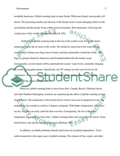 Damaging Effect of a Global Warming