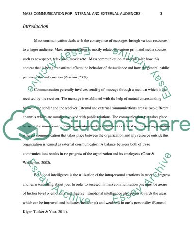 Mass Communication and the Emotional Intelligence Instrument