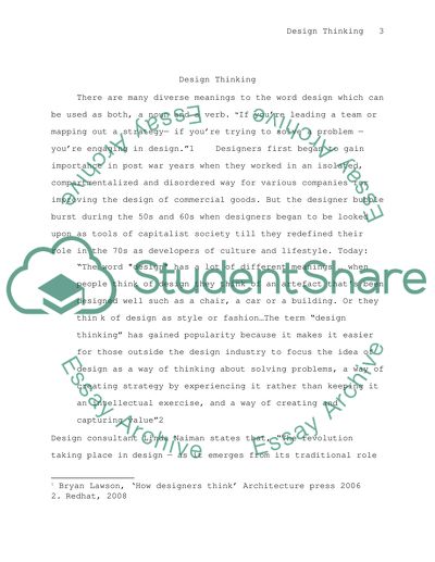 Design Thinking: Thought Process for Design Solutions