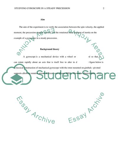 Studying Gyroscope in a Steady Precession