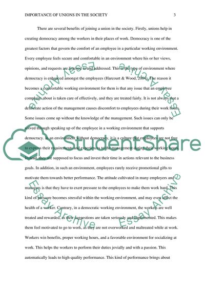 Importance of Unions in the Society