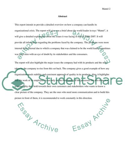 The World Leader in Toys Mattel