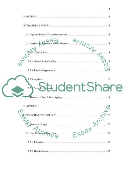 An Investigation of Career Barriers for Female Television News Anchor in Nigeria