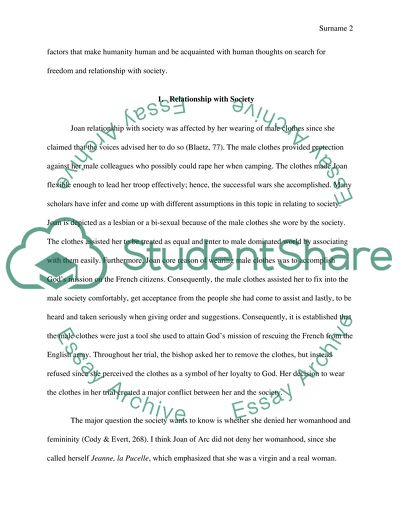 Joan of Arc and Her Relationship with Society