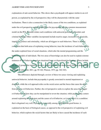 Albert Fish and Psychopathy