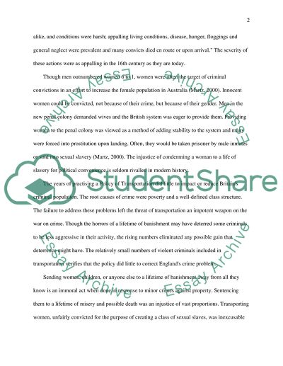 Englands Policy of Transportation