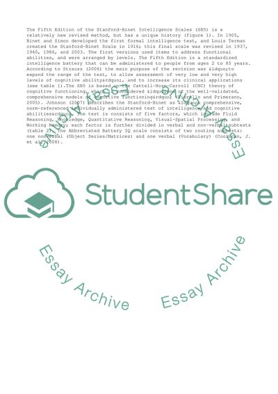 History of the Stanford-Binet intelligence scales