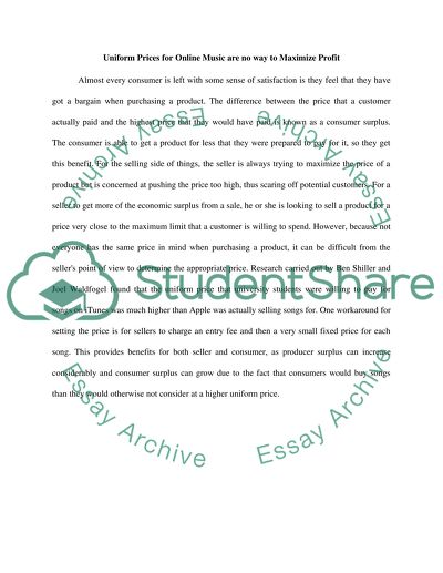 Uniform Prices for Online Music Are no Way to Maximize Profit