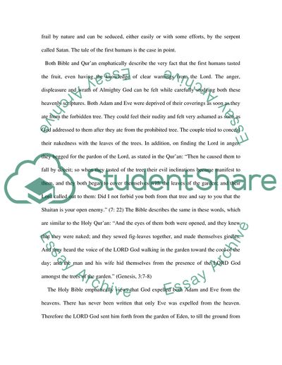 Quranic and Biblical Depictions of the Fall of Man