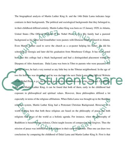 Nonel Peace prize ( Martin Luther King and The Dalai Lama)