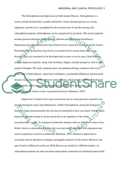 Abnormal and Clinical Psychology