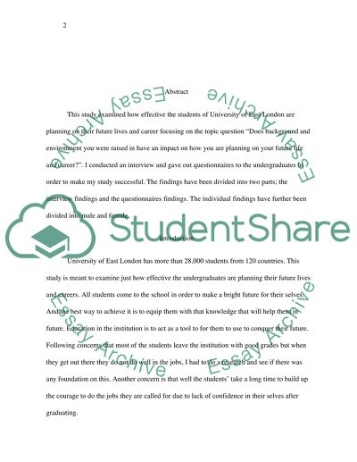 How effectively are uel undergraduates planning their future lives and careers