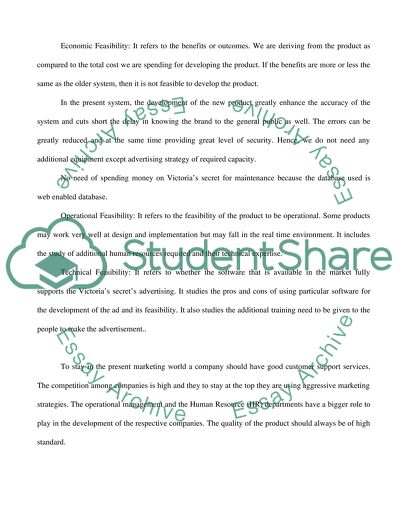 Marketing Plan for Victorias Secret