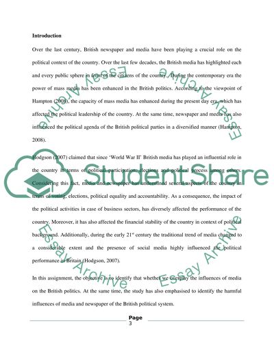 Harmful Influence of the Media on British Politics