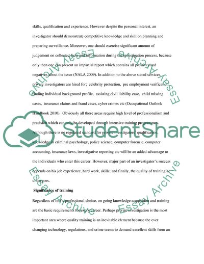 The Significance of Private Investigator Training