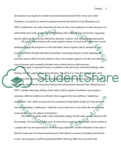 Maternal Stress During Pregnancy Predicts Cognitive Ability and Fearfulness in Infancy