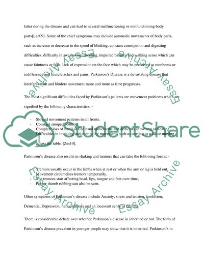 Causes and Symptoms of Parkinsons Disease