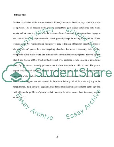 Qualitative Presentation of the Marketing Simulation That Was Undertaken for Pirateeye