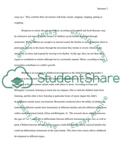 Music and Childhood Development