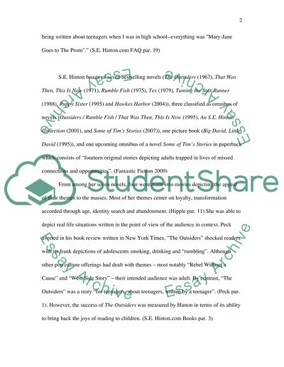 The Life and Works of S E Hinton