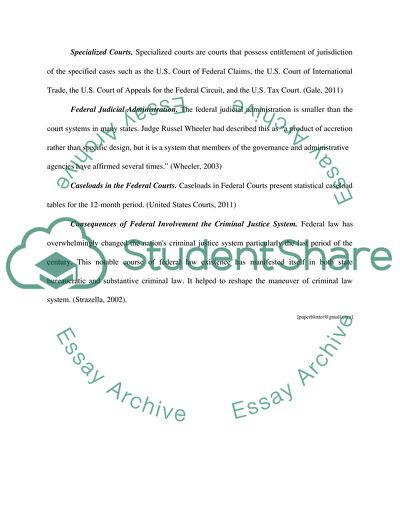Analysis of Federal Courts