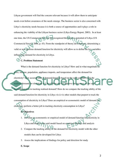Analysis of the Determinants of Electricity Demand in Libya