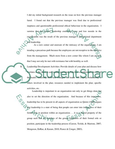 Creating the Leadership Plan