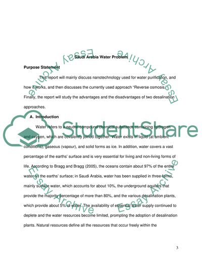 Saudi Arabia water problem