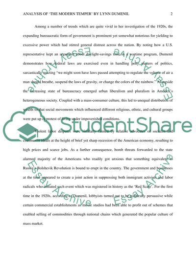 The Modern Temper by Lynn Dumenil